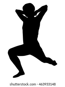 Silhouette of woman doing yoga