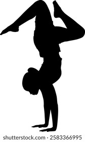 silhouette of a woman doing yoga exercise