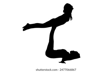silhouette of woman doing yoga pose