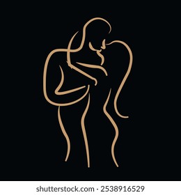 silhouette of a woman love 