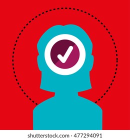 silhouette woman ok icon