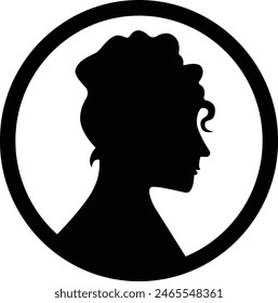 Silhouette of the woman on white background