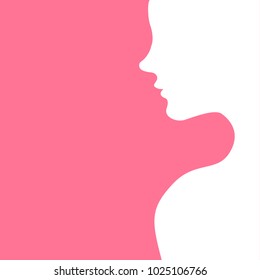 Silhouette woman portrait, concept of unknown, anonymous, unnamed etc.