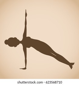 silhouette woman pose yoga