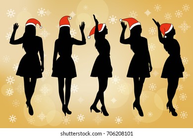 silhouette of woman pray with merry christmas