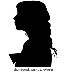 silhouette of a woman in profile