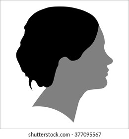 silhouette of a woman in profile