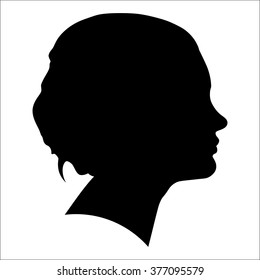 silhouette of a woman in profile