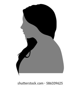 silhouette of a woman in profile