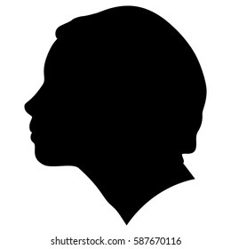 silhouette of a woman in profile