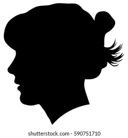 silhouette of a woman in profile