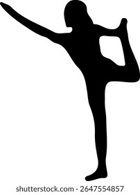 Silhouette of a woman raising her arms to the sky