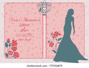 silhouette of a woman with roses