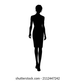 Silhouette Woman Standing Business Peoplevector Illustration Stock ...