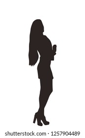 silhouette of woman vector illustration