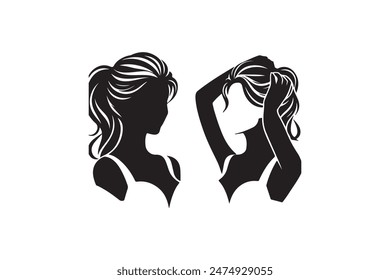 A silhouette woman vector image 