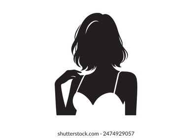 A silhouette woman vector image 