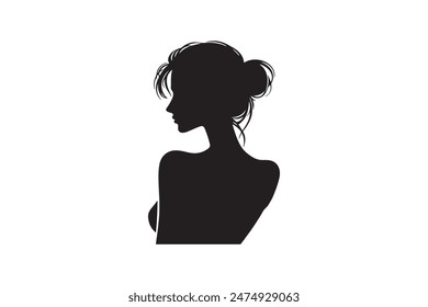 A silhouette woman vector image 