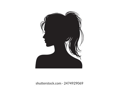 A silhouette woman vector image 