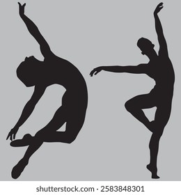 silhouette of a woman silhouette, woman, vector, sport, illustration, dance, 