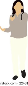 Silhouette Woman Walking 20 vector
