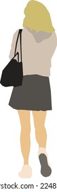 Silhouette Woman Walking 23 vector