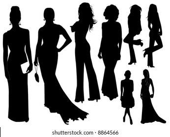  Silhouette Woman Wearing Formal Attire