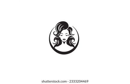  Silhouette Woman Wellness, Success, Empowered and Health logo design on white background