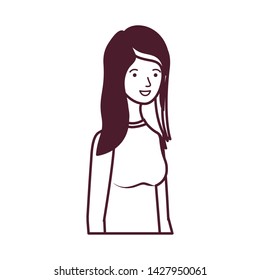 silhouette of woman in white background avatar character