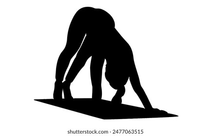 silhouette of Woman Yoga Pose