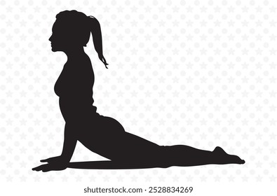 Silhouette Of a Woman in Yoga Pose