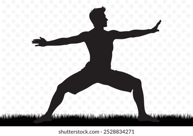 Silhouette Of a Woman in Yoga Pose