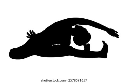 silhouette of Woman Yoga Pose