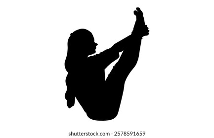 silhouette of Woman Yoga Pose