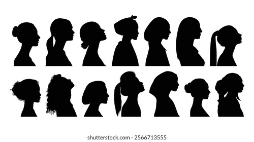 silhouette of a woman's face side view