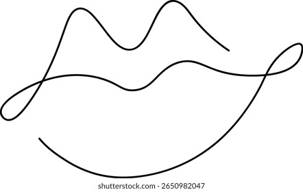 silhueta de lábios de uma mulher, ideal para a beleza