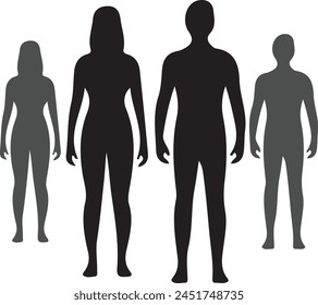silhouette of a woman-silhouette, head, woman, profile, face, people, vector, illustration, black, couple, love, person, icon, concept, 3d, abstract, sign, lady, men, business, symbol, art, outline