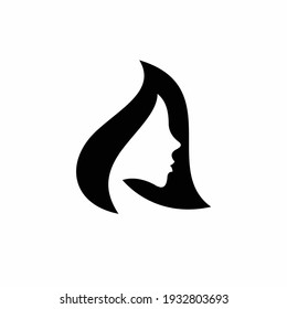 Silhouette Of A Women, Letter A Logo