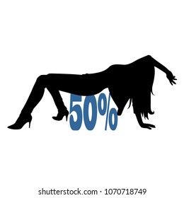 Silhouette of women. Sale