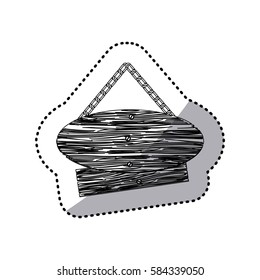silhouette wood notices icon, vector illustration design