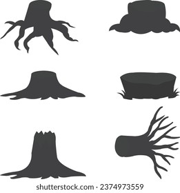 Silhouette wood sign icon set. vector image interior elements Collection.
  