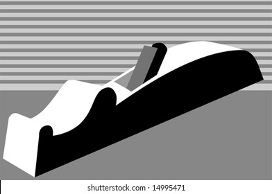 silhouette of a wooden plane	