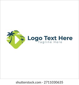 Trabajador de la silueta en el Vector del logotipo de las escaleras. Construcción, Servicio de Construcción, Contratista o Reparación de Hogar Plantilla de Iconos de Marca Corporativa.