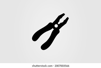 Silhouette von Arbeitswerkzeugen schwarz