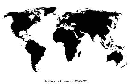 Silhouette of a world map.