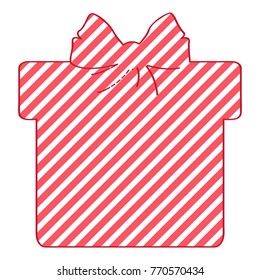 Silhouette of a wrapped present, Vector illustration