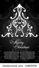 silhouette xmas tree