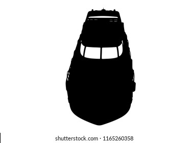 silhouette of yacht vector