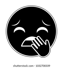 silhouette yawning face gesture emoji expression