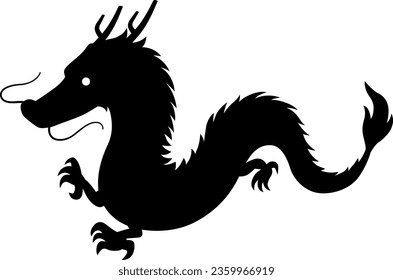 silueta del año del dragón